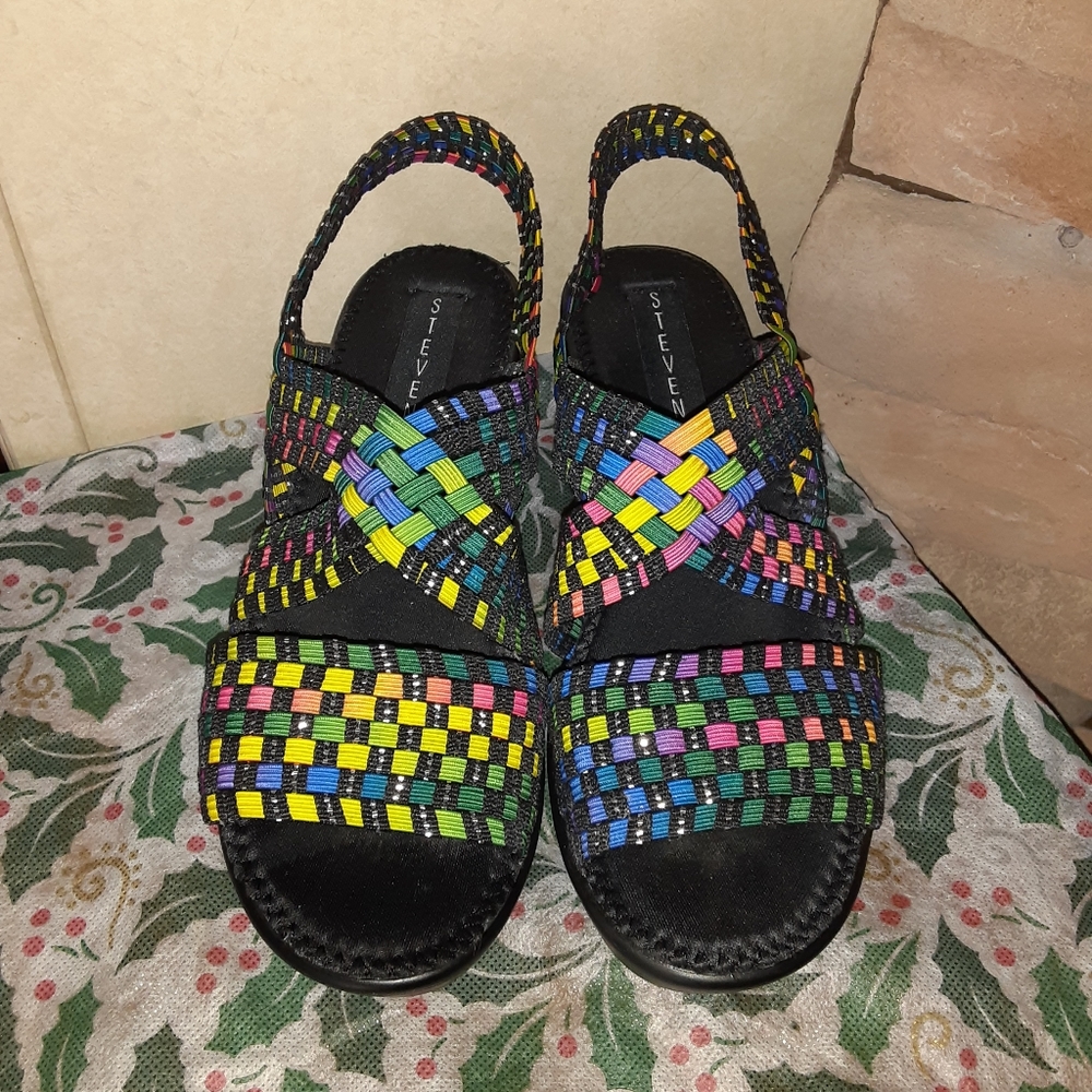 Steven Madden Color Weaved Sandals